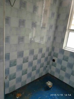 西安紫苹果装饰瓦工完工验收现场